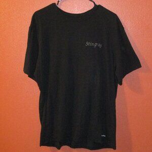 Calvin Klein Corvette Stingray Men X Large Black White Red Short Sleeve Shirt